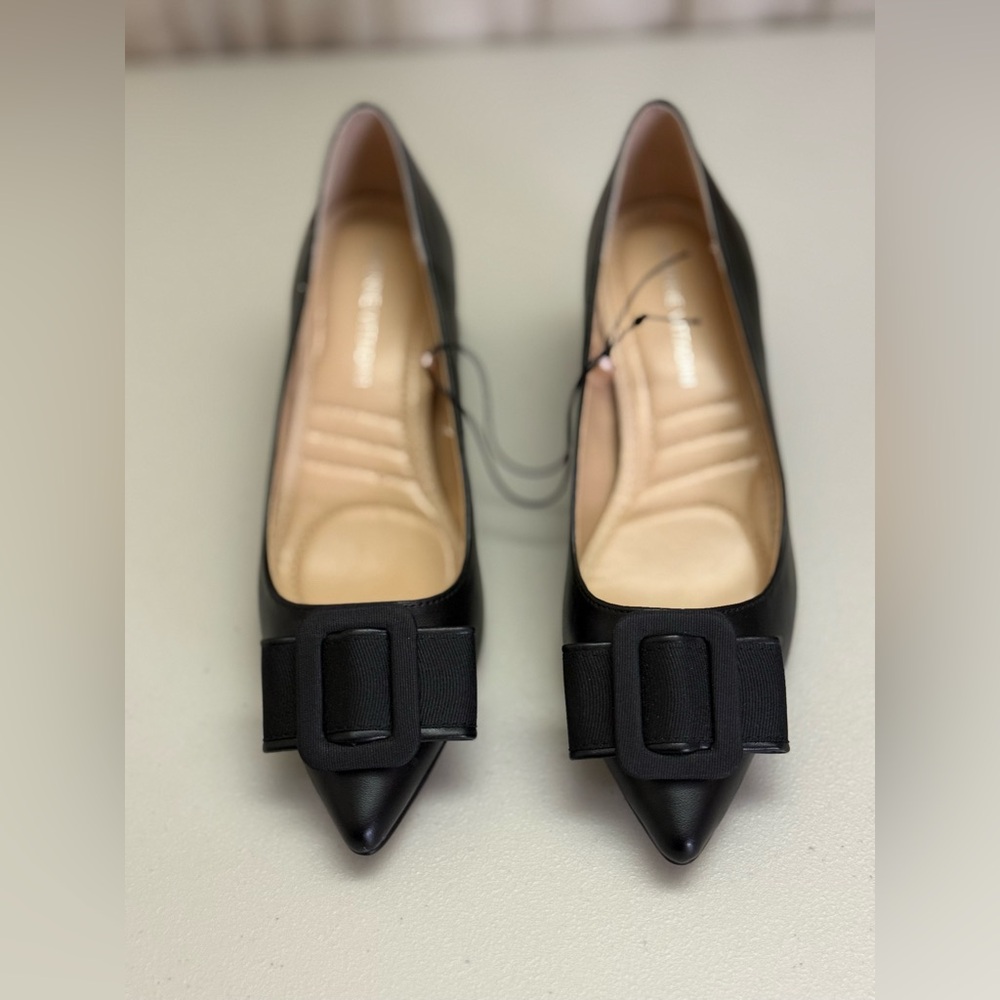 Adrienne Vittadini Elegant Black Heels with Bow